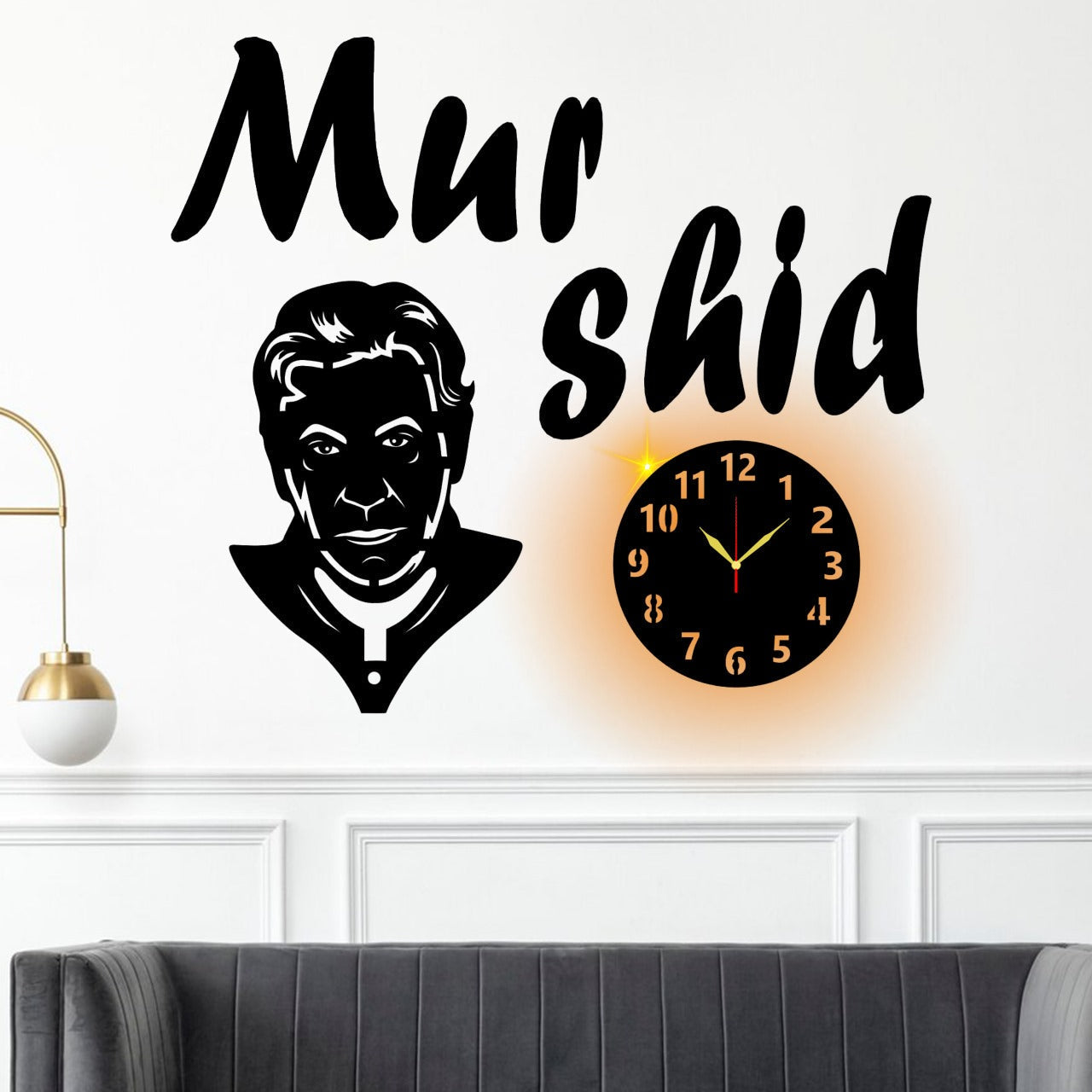 MURSHID Wall Clock With Light